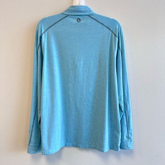 Tasc Performance Womens Size Large 1/4 Zip Top Blue Cotton Bamboo Stretch - Picture 4 of 8
